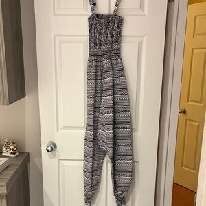 Stylish Black and White Jumpsuit